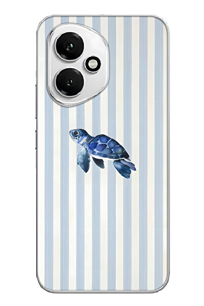 FLAMENKO غطاء هاتف شفاف بنمط السلحفاة البحرية متوافق مع هونور 400