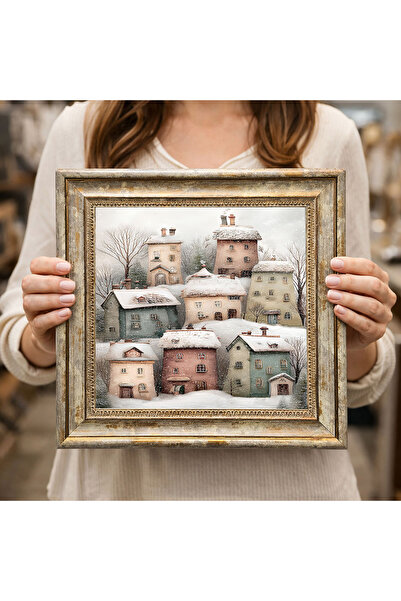 woodsia Διακοσμητικός Τετράγωνος Πίνακας με Κορνίζα DC0181