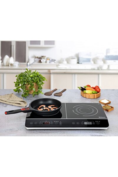 Zilan Induction hob ZLN8088, 2 burners, 3500W, black crystal glass, modern de...