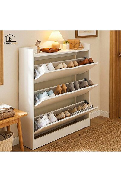 Elindor ® Shoe Organizer, 3-Tier Large Shoe Cabinet, No Holes, 100 x 17 x 130...