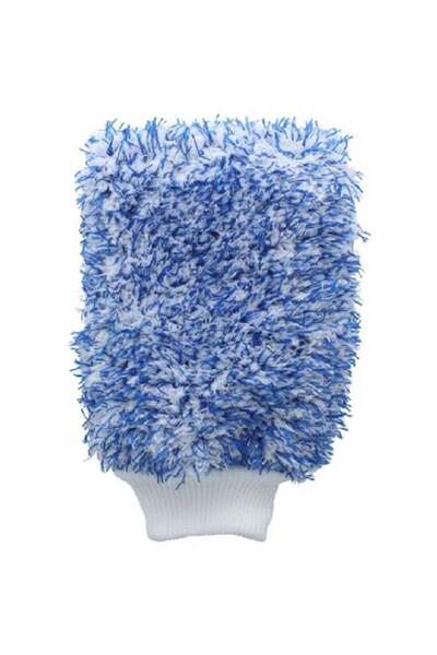 AUTOSMART Microfiber Wash Mitt Blue and White 25 x 19 cm