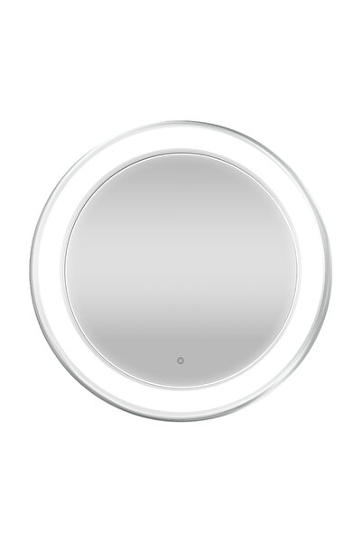 regata Oglindă rotundă pentru baie cu lumină LED și buton tactil, 70x70cm (L-...