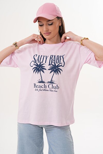 ŞİMAL Дамска тениска с принт и детайли, с дълъг ръкав и широка яка 260154 -