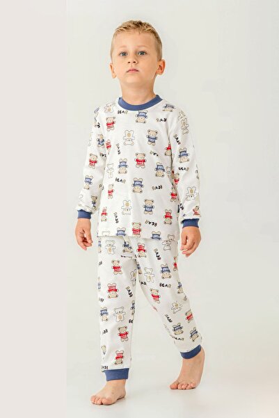 Minigimin Cicileri Σετ πιτζάμες για αγόρια με στάμπα αρκουδάκι και λαιμόκοψη ...