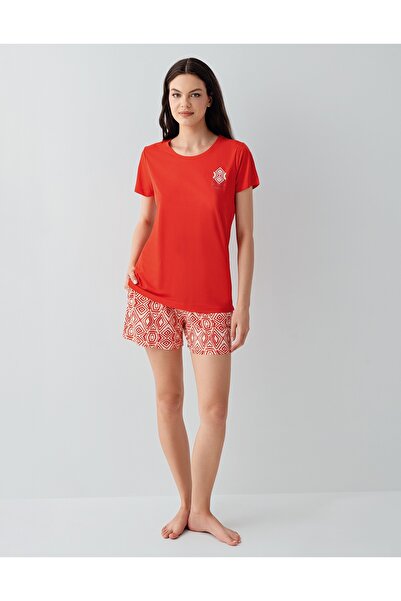 Arnetta Women's Cotton/Modal Short Sleeve Shorts Pajama Set