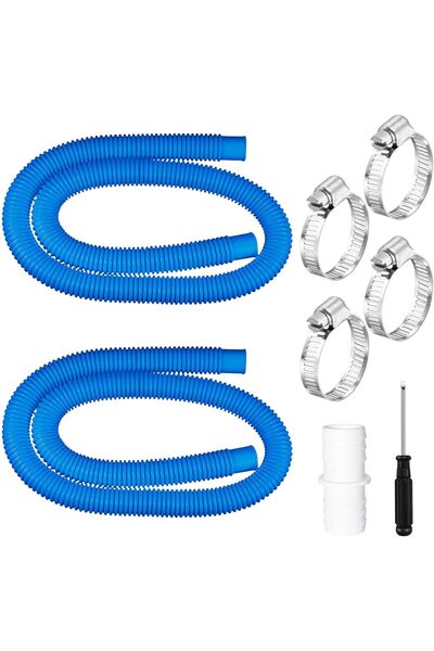 OEM Set Furtunuri Pompa Piscina - Polietilena cu Cleme - 150 cm, 32 mm, 2 Bucati