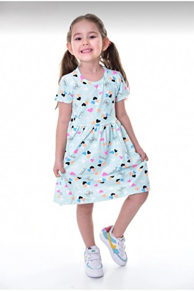 ruhaay Summer Short Sleeve Girl's Printed Dress