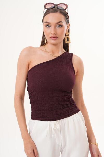 ŞİMAL Women's One-Shoulder Wrap Blouse 260082 -