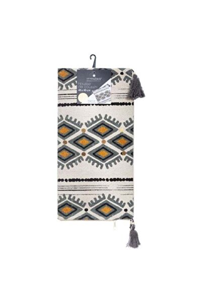 Atmosphera Sequins and Tassel Detail Square Shaped Fancy Cushion Cover Multic...