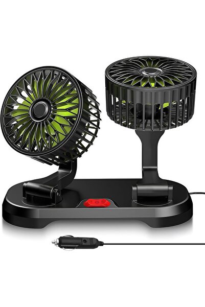 OEM Ventilator Auto Dublu - Rotativ 360 Grade, 2 Viteze, Alimentare Bricheta ...