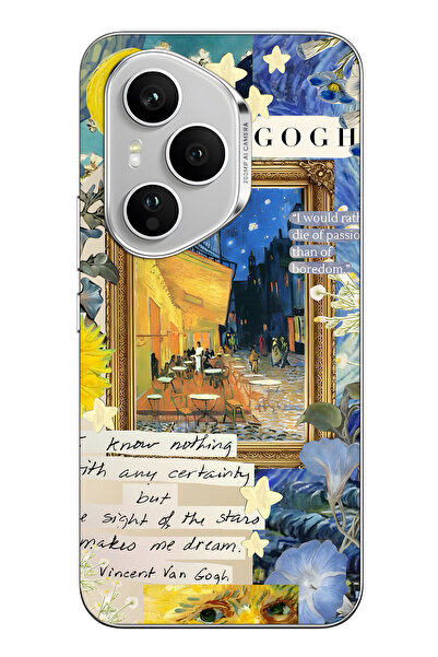 FLAMENKO غطاء هاتف شفاف بنمط فن غوغ كافيه تراس متوافق مع هونر 400 برو