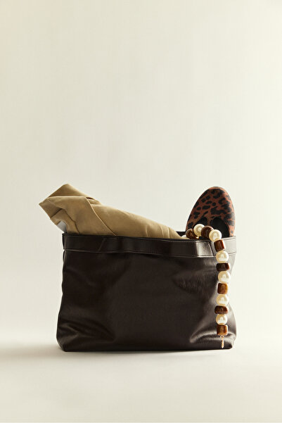 LUTVELIZADE Τσάντα 2612 - Γυναικεία τσάντα κλασικού μεγάλου μεγέθους σε ανοιχ...