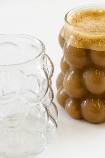 PORLİSMA Ambre Single Grape Borosilicate Glass Cup, Grape Model Coffee and Presentation Cup