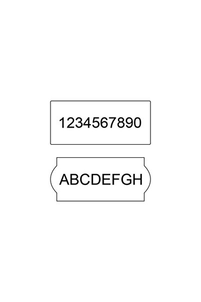 OEM Marker labels 26x16R with right corners