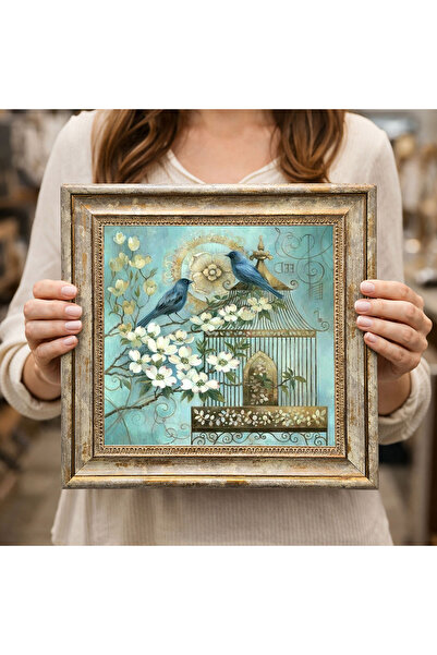 woodsia Tablou decorativ pătrat înrămat DC0147