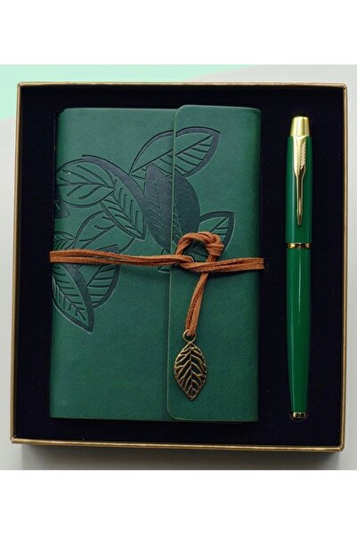 Silpus Green Color Notebook and Pen Boxed Gift Set