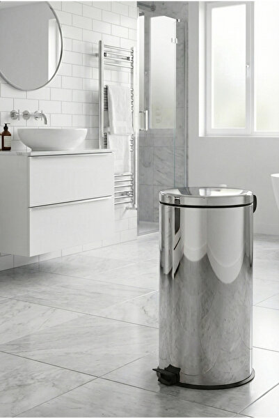 Bürke 40 Litre Paslanmaz Çöp Kovası Pedallı Çöp Kutusu Ayaklı 40 Lt Lüx Lüks ...