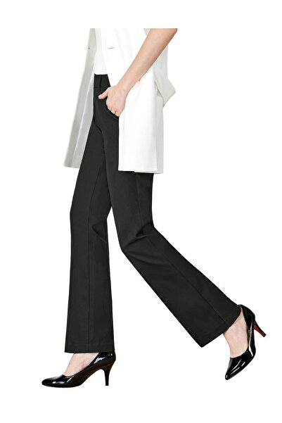 OEM Pantaloni de Damă Tip Clopot - Stil Costum, Material Elastic, 5 Buzunare ...