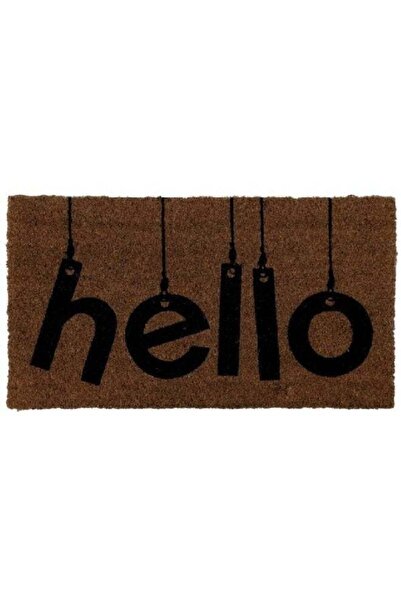 Generic Hello Printed Door Mat Black and Brown 33 x 60 cm
