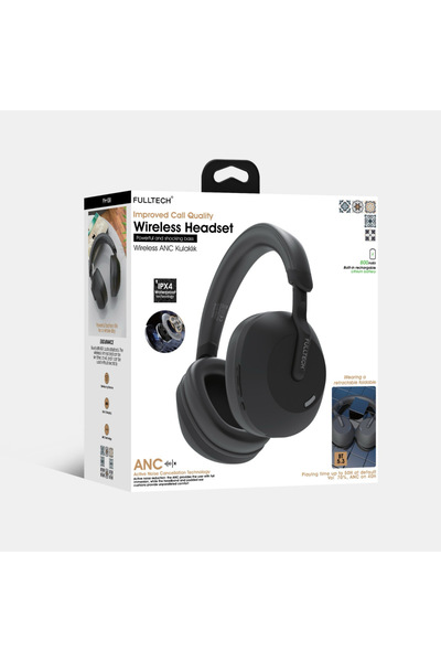 Al-NET Teknoloji Al-NET Fulltech Kablosuz Kulaklık 800mAh Bataryalı, Bluetoot...