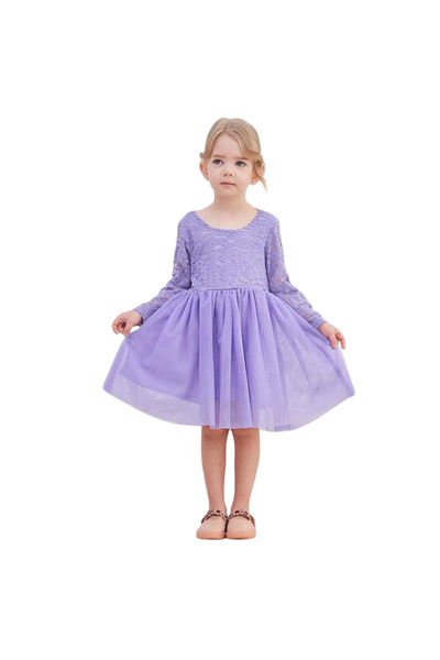 OEM Rochie Ocazie Fete - Dantela si Tul Tutu, Spate in V, Captuseala Bumbac -...