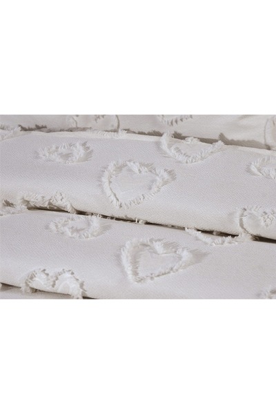d'niss home touch of nature in your home Kalp 2 Parça Tek Kişilik Yatak Örtüsü