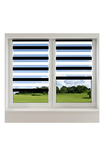 OEM Stor Rulou Dublu Eurohome Zi și Noapte, Fără Găurire Klemmfix, Alb-Negru,...