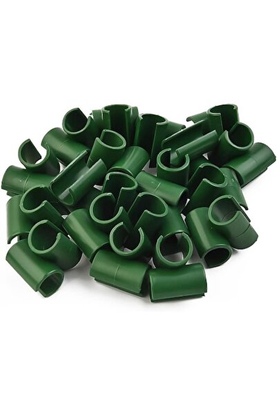 John Green Set de 6 conectori la 90 de grade, plastic, culoare verde închis