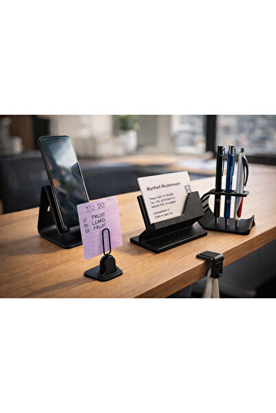 Mayah Concept 5’li Modern Ofis Masa Seti Telefon Tutucu Kalemlik Kartvizitlik...