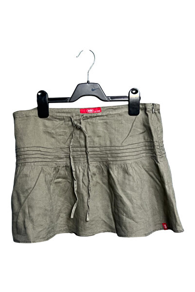 OEM ESPRIT Mini Skirt - Linen Material, Airy and Stylish - Casual, Gray, Size 38