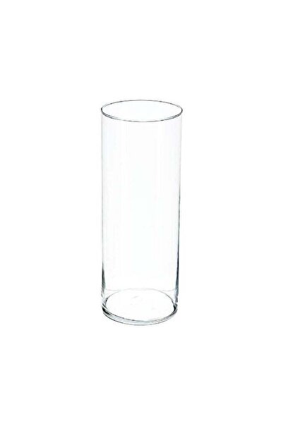 Atmosphera Sleek and Modern Design Cylindrical Glass Vase Clear 40 cm