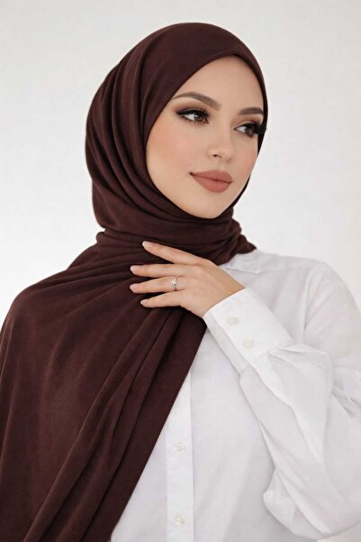 ANUK GRUP شال قطني ممشط - حجاب نسائي من الجيرسيه ليكرا - أسود