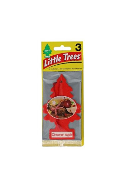 Little Trees بطاقة تعليق معطر جو بنكهة القرفة والتفاح، مكونة من 3 قطع
