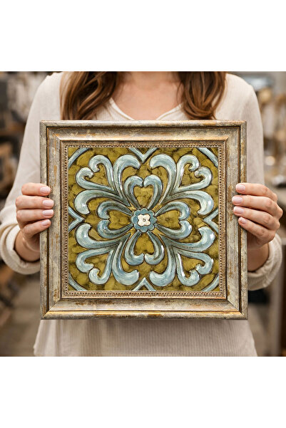 woodsia Tablou decorativ pătrat înrămat DC0143