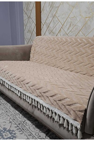 DAHABELLA LUXE HOME püsküllü Bohem Koltuk Örtüsü - Şönil Dokulu Kaymaz Koltuk...