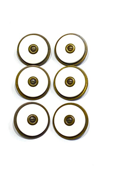 karantuhafiye Coat Button / 2.3 cm / Italian / White Bottom Oxide Metal / Set...