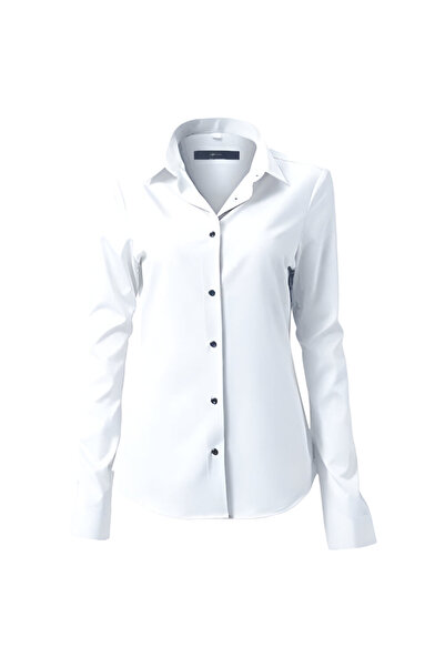 OEM Cămașă Damă Formală - Elegantă, Mânecă Lungă, Bumbac, Business, Albă, Măr...