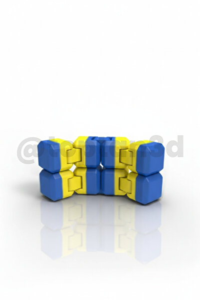 Toptan3D Fenerbahçe Katlaç - Sonsuz Küp, Stres Küpü, Takımlı Taraftar Katlaç