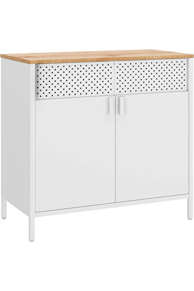 SONGMICS Dulap metalic de depozitare cu 2 uși, raft reglabil, cadru din oțel,...