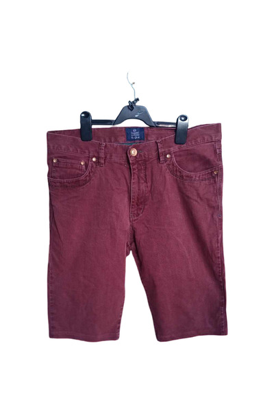 OEM Bugatti Men's Shorts - Cotton and Elastane, Relaxed Fit - Cherry, Size 36