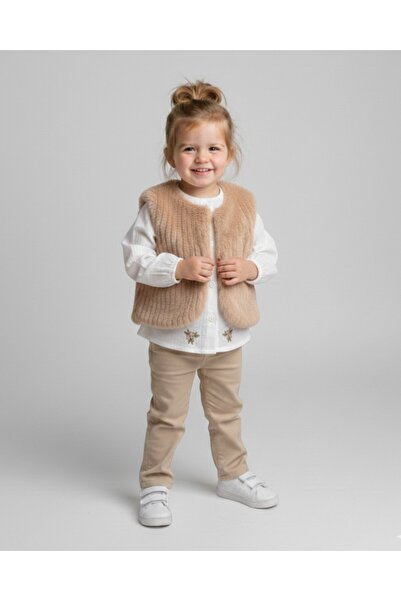 VOY KİDS Set 3 piese pentru fete: Bolero, cămașă cu detalii festonate și pant...