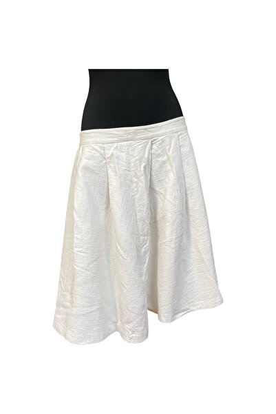 OEM HOBBS Midi Skirt - Linen and Cotton, Elegant and Airy, White, Size 44