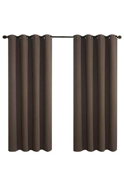 OEM Rose Home Fashion Opaque Curtains - Thermal Insulated Velvet , Brown, 225...