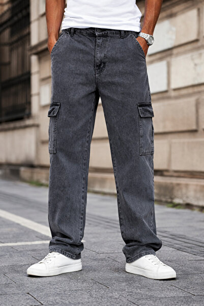 comstar Muške Kargo džep paketa Pamuk paketa antracit širokih pantalona