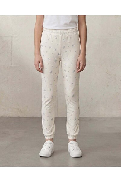 REDTAG Senior Girls Ecru Cotton Terry Track Pants