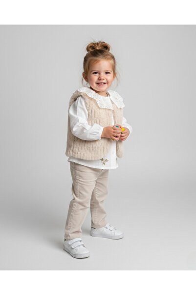 VOY KİDS Set 3 piese pentru fete: Bolero, cămașă cu detalii festonate și pant...