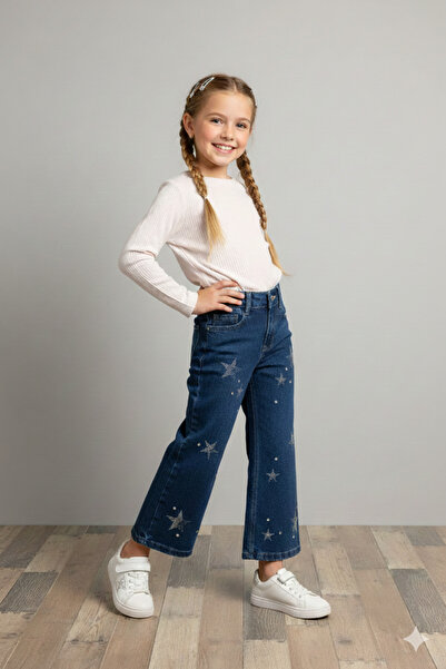 Breeze Дівчачі джинси з зірками спереду BRE-21928