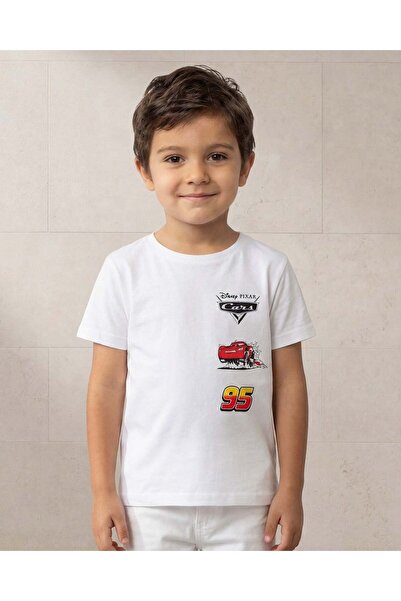 REDTAG تي شيرت أبيض مطبوع للأولاد