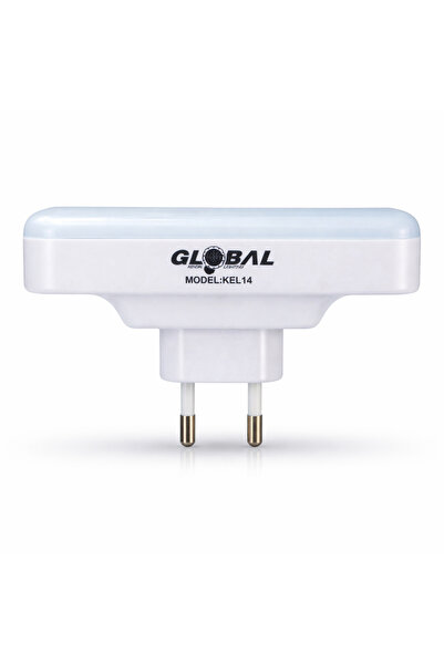 K2 GLOBAL Sensörlü LED Gece Lambası Şarjlı 3.7V 600mAh Lityum Pilli Priz Tipi...