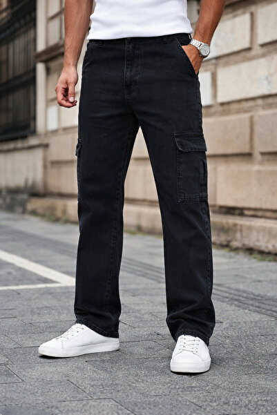 comstar Muške Kargo džep paketa Pamuk paketa dimljenih širokih pantalona